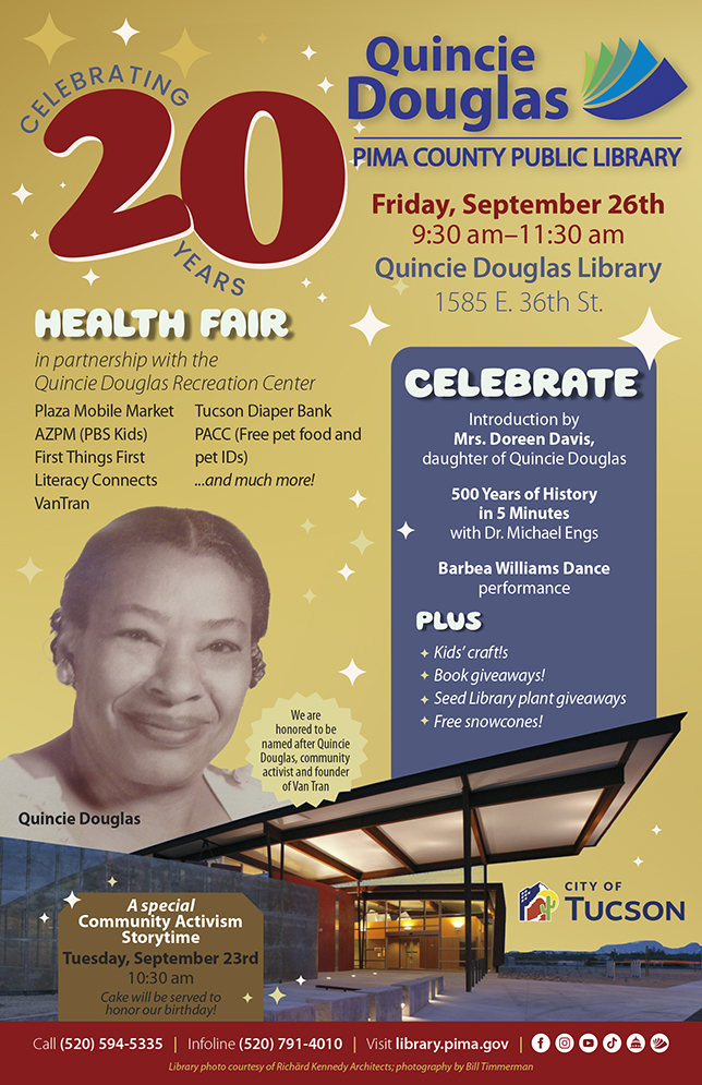 Quincie Douglas Library 20th Anniversary & Health Fair