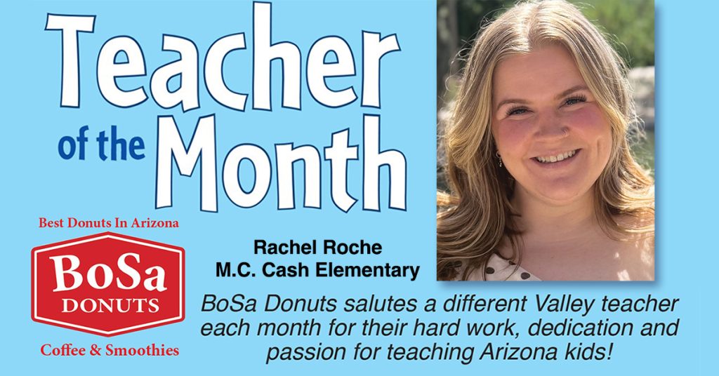 Rachel Roche from M.C. Cash Elementary is Teacher of the Month
