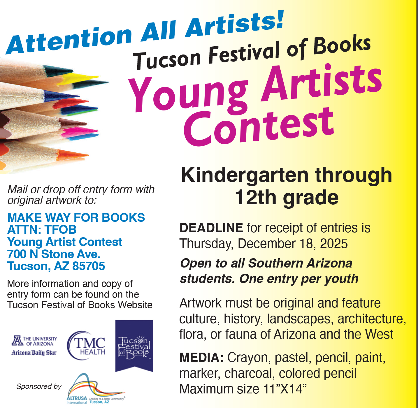 Deadline for TFOB Young Artists Contest