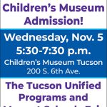 TUSD Free Admission to Children's Museum Tucson