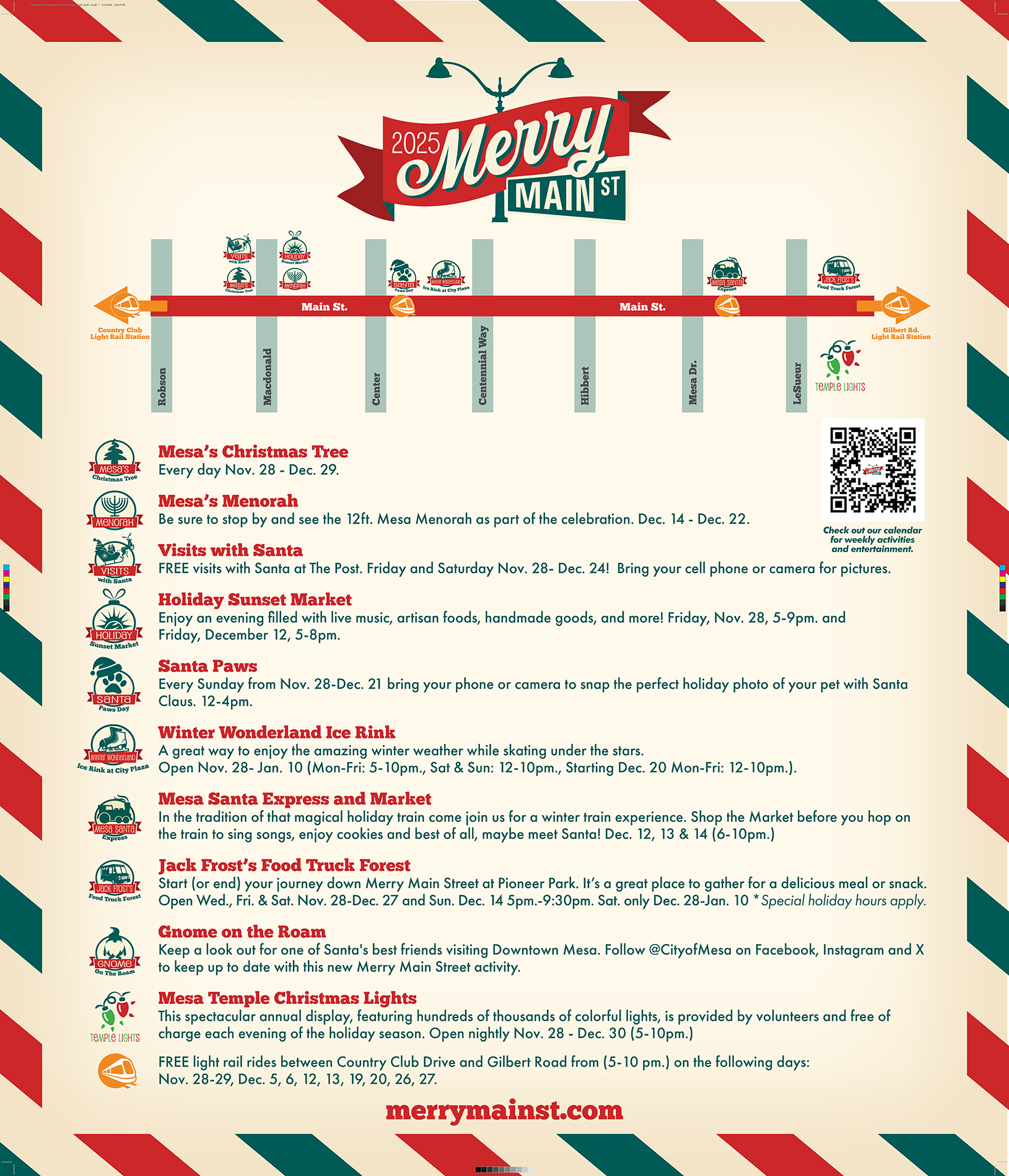 Merry Main Street in Downtown Mesa