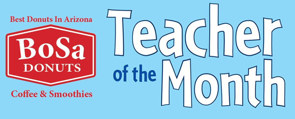 Bosa Donuts sponsors Teacher of the Month banner